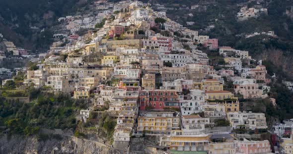 Panoramic View of Positano, Amalfi Coast, Italy