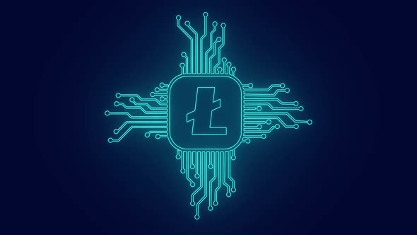 Lite Coin cryptocurrency digital token animation alt