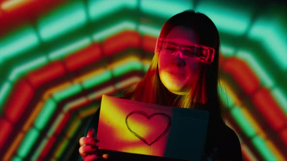 Portrait of Young Adult in Virtual Reality Park alt