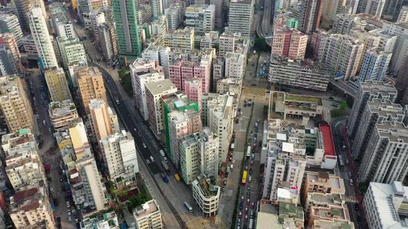 Top View of Hong Kong City