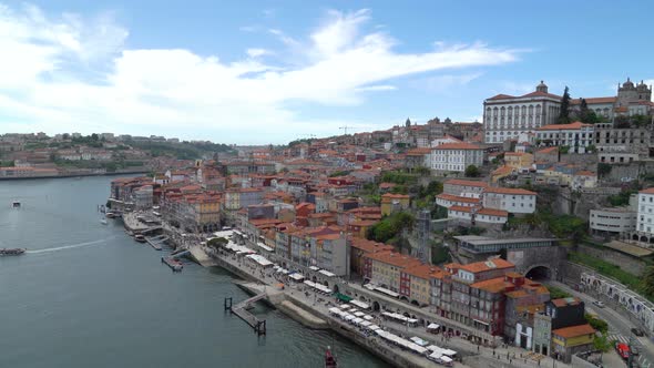 Wide Shot of Porto City From Dom Luís I Bridge