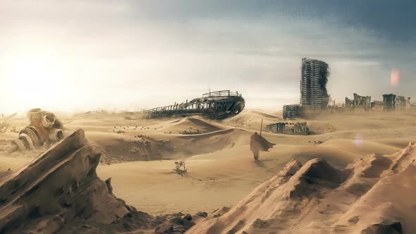 Abandoned city in the desert