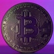 Bitcoin in Shadow and light. Cryptocurrency bitcoin and Pink Blue color light mood tone. - VideoHive Item for Sale