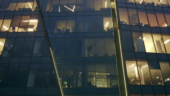 Office Building Windows at Night alt
