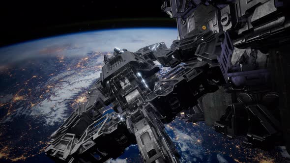 Flying an Animated Space Station, Motion Graphics | VideoHive