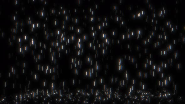 Glowing Monochromatic Rain Floor Background Loop