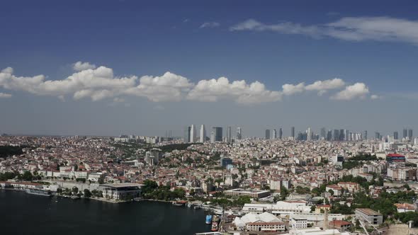 Istanbul City And Buildings Aerial View
