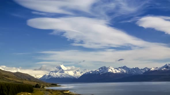 New Zealand Lake Pukaki timelapse alt
