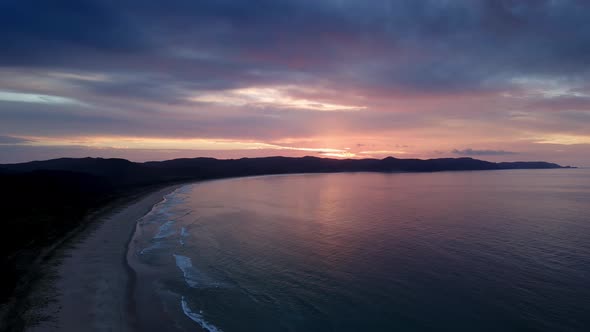 Panoramic View Of Piwhane (Spirits Bay), Aupouri Peninsula In Northland, New Zealand. Aerial Shot alt