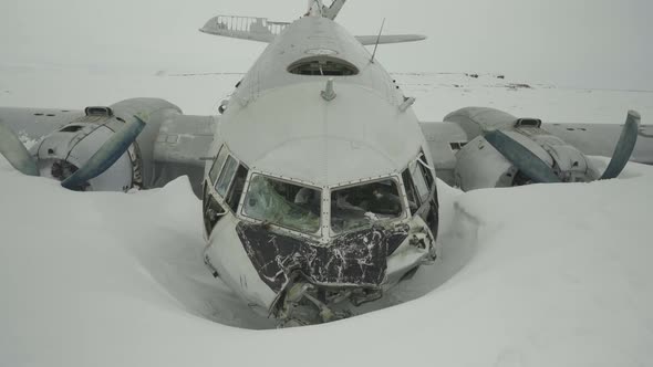 Crashed Plane on Snow