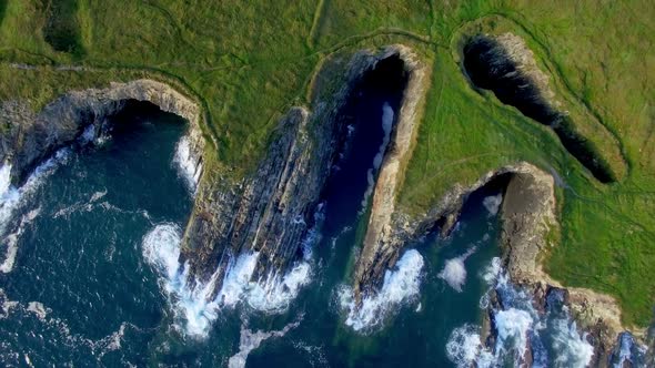 Aerial of coastline 4k alt