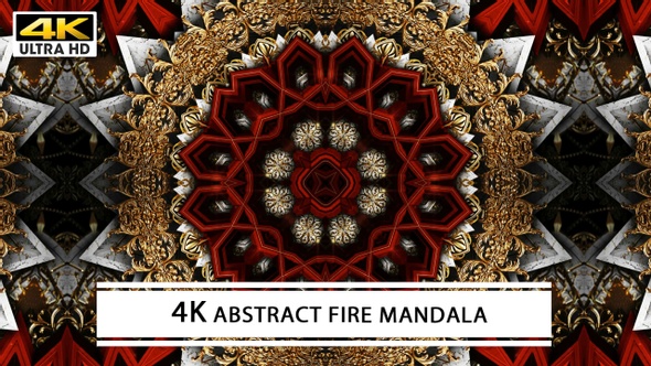 4K Abstract Fire Mandala alt