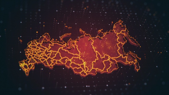 Russia Danger Red Map 4K