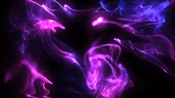Purple Blue Particles Background Loop