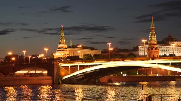 The Bridge Near the Kremlin in Moscow Russia