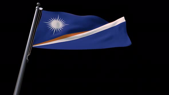 Marshall Islands Flag With Alpha Channel  4K alt