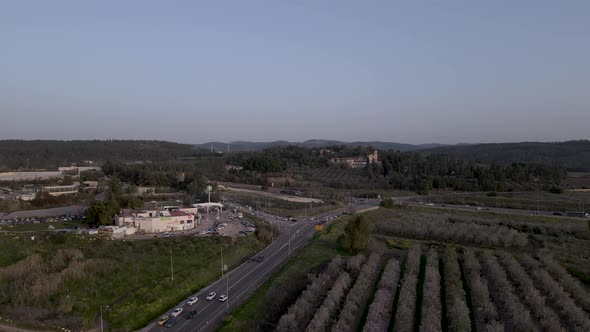Latrun Monastery in Israel Aerial View alt