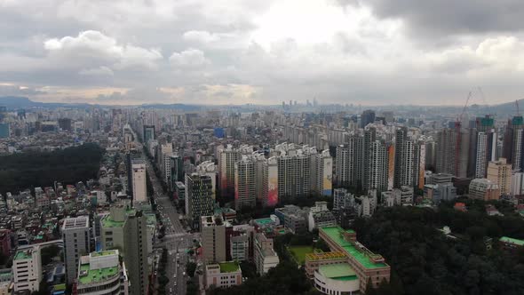 Korea Seoul Samseong Dong City Building Apartment Complex Drone 
