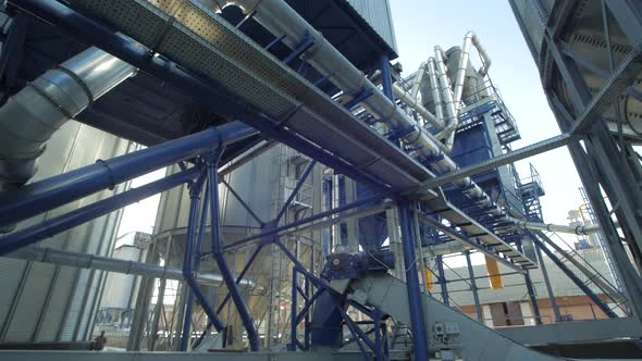 Grain processing plant pipes alt