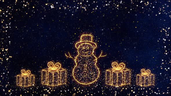 The Festive Glitter With Snowman And Gifts