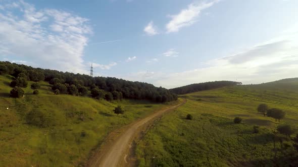 Aerial Dirt Road alt