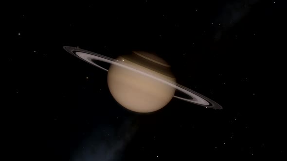 Planet Saturn Timelapse and Flyby Through the Rings alt