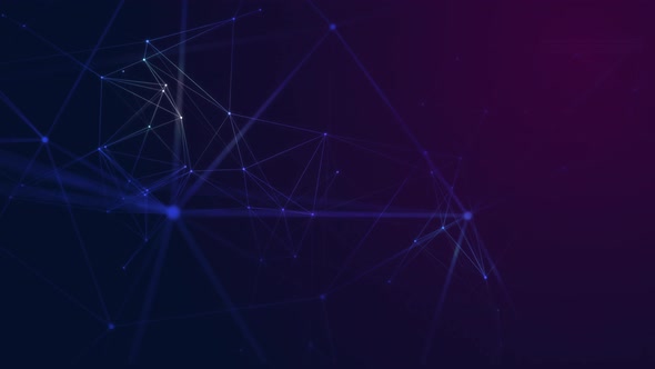 Abstract connected dots and lines loop background alt