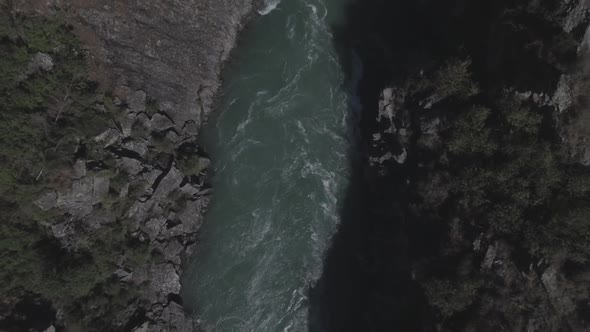 River gorge aerial view