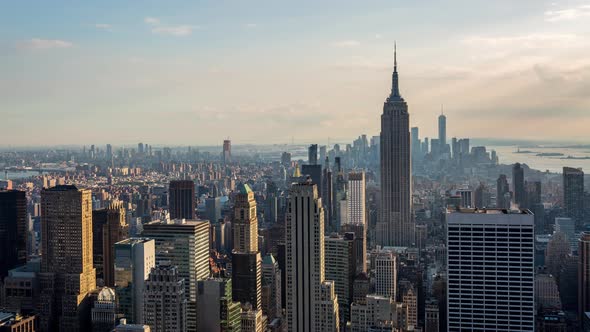 New York City Skyline Golden Hour Light alt