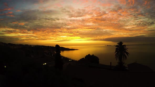 Time Lapse Sunrise Over The Sea