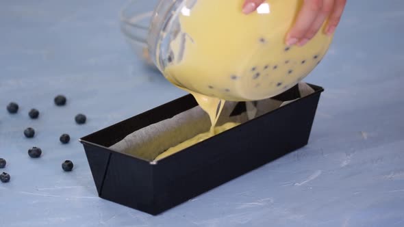 Pour the Cake Batter Into a Baking Dish