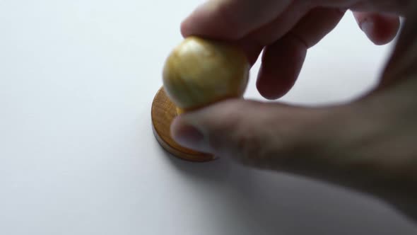 Eco Product Seal Stamped on Blank Paper Background, Organic Products and Food alt