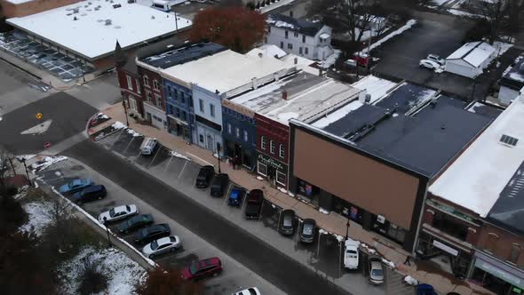 drone shots of Petersburg, IL alt
