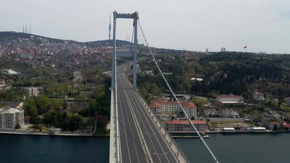 Istanbul Bosphorus Bridge Quarantine Aerial View 7