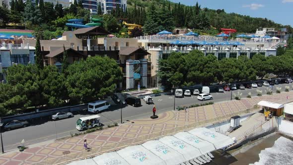 Alushta a Luxury Hotel Complex on the Black Sea Coast Surrounded By Greenery alt