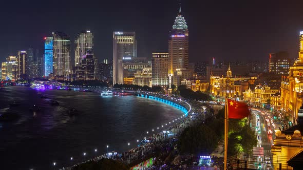 Shanghai The Bund Cityscape Pan Up alt