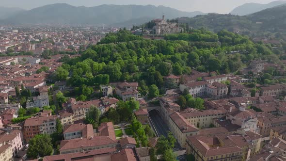 Drone footage of historic buildings of Italy