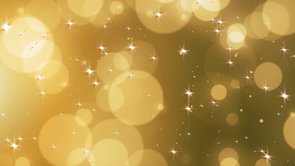 Gold Elegant Glitter Particles Bokeh Animation