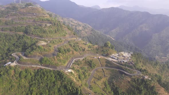 Aerial View Of The Banepa Bardibas, BP Highway From Aerial View In ...