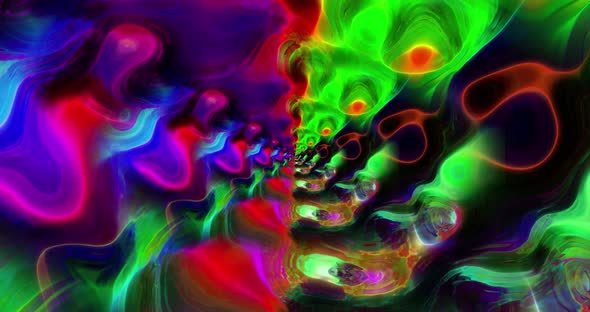 Abstract multicolor tunnel movie