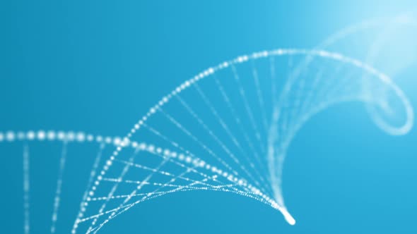 Digital twist DNA strand black background alt