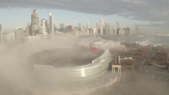 Foggy Soldier Field Home of the Chicago Bears alt