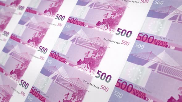 500 Euro Bills Go Up Back
