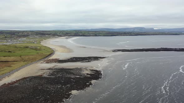 Flying Above Rossnowlagh Beach in County Donegal Ireland alt