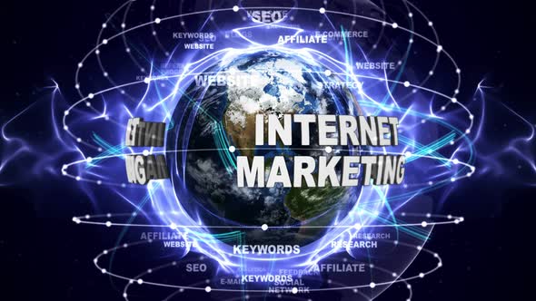 Internet Marketing Text Around Earth alt