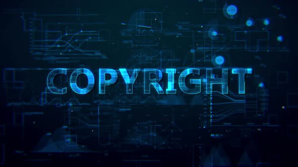 Copyright Digital Data Text 4k