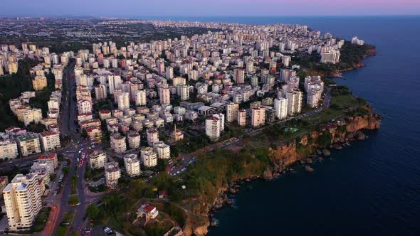 Aerial View of Mediterranean Coast of Turkey alt
