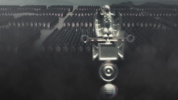 An Aquila Standard And A  Roman Legion In A Battlefield alt