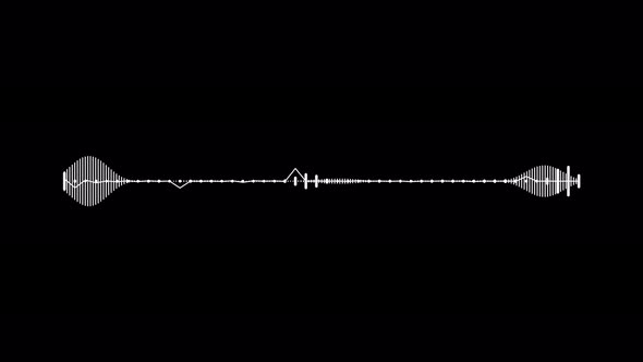 Animation White Audio Frequency Waveform Spectrum