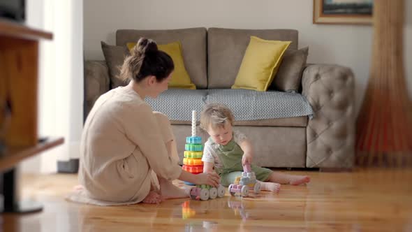 Happy Cute Family at Home alt
